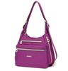 MYADDICTION Bag with Double Zippers, Handbag and Shoulder Bag - Purple Clothing, Shoes & Accessories | Womens Handbags & Bags view 1