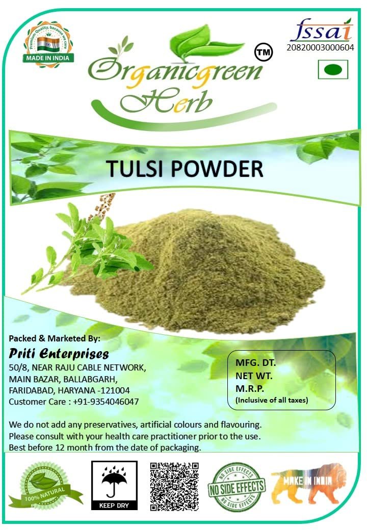 Organicgreen Herb Tulsi Powder/Tulsi Leaves Powder- 800 Gms