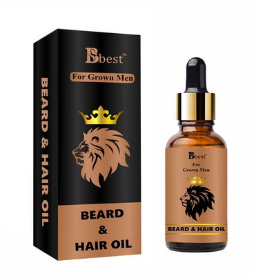 Urba BBest Beard Growth Oil  30 ml | With Redensyl & 15 Natural Oils Including Jojoba, Almond & Vitamin E | Boosts Beard Growth, Strengthens Hair & Nourishes Roots | No Harmful Chemicals