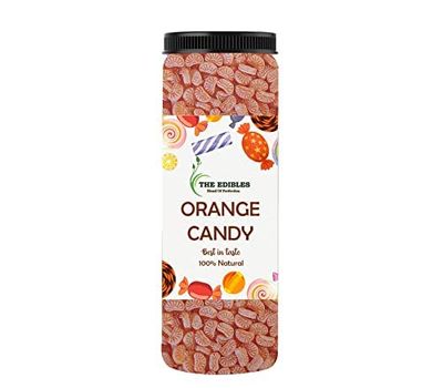 THE EDIBLES Orange Candy 500 gm| Narangee Candy | Narangee Toffee | Orange Toffee | Orange Flavoured Toffee [Jar Pack]