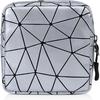 Favria Sanitary Napkin Storage Bag, Menstrual Pad Bag with Zipper, Napkin Storage for Purse, First Period Kit for Teens Girls, Storing Sanitary Pads for Women-Pad Bag Silver view 1