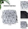 Favria Sanitary Napkin Storage Bag, Menstrual Pad Bag with Zipper, Napkin Storage for Purse, First Period Kit for Teens Girls, Storing Sanitary Pads for Women-Pad Bag Silver view 2