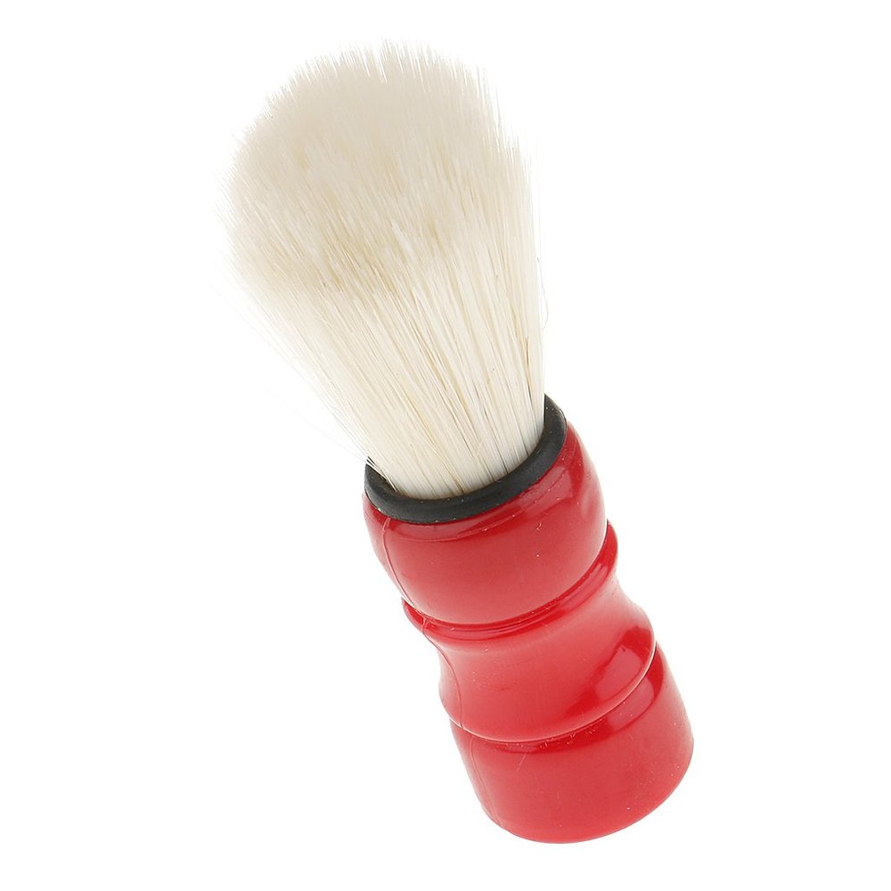 GAH Professional Salon Barber Shaving Brush Beard Mustache Brushes for Men Red