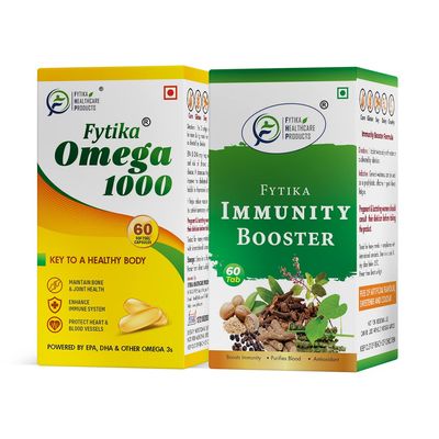 FYTIKA Omega 3 Fish Oil 1000mg + Immunity Booster (Pack of two)