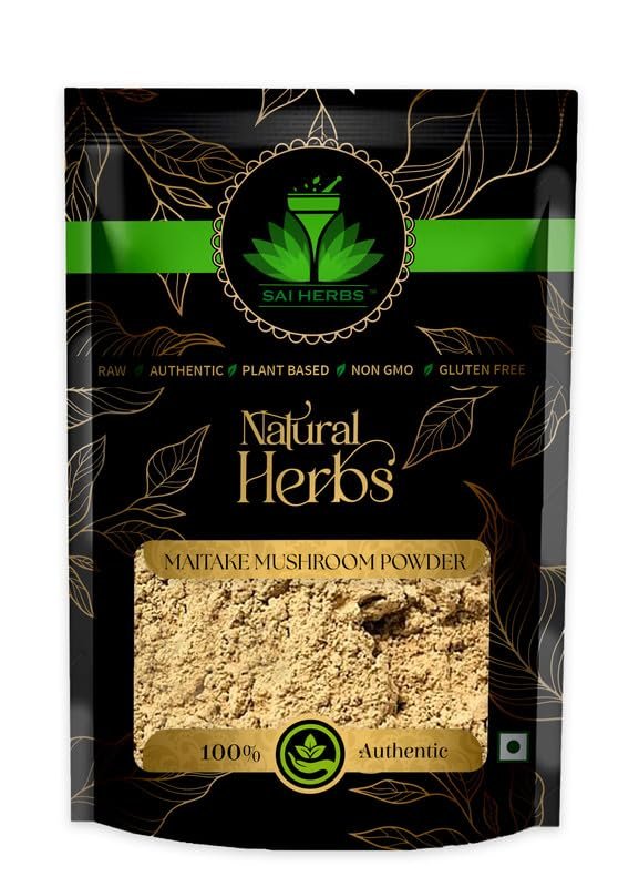 SAI HERBS Maitake Mushroom Powder - For Blood Sugar and Cholesterol Levels - Pure & Natural (250 Grams)