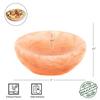 Josan Brothers Himalayan Pink Salt Salad,Fruit Bowl 10 inch for Natually Salting Salads, Fruits, Yogurts, Ice Creams Crystal Salad Bowl view 3