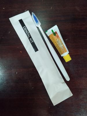 Dental Kit Of Hotel Accessories | Hotel Amenities | Eco Friendly Packaging |Dental Kit (1 Toothpase 08g & 1 Toothbrush) | Pack Of 50 Sets