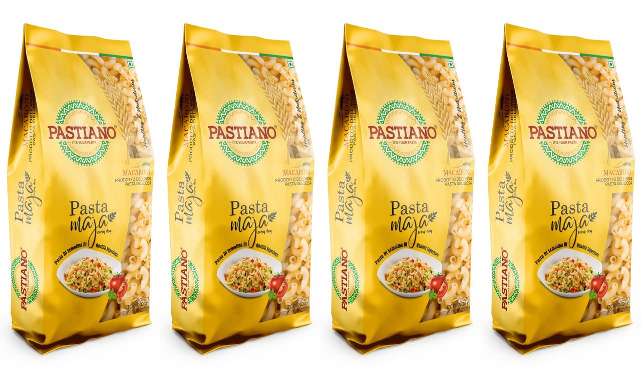 Pastiano Macaroni Maja- 500 Gms Packet- (Pack Of 4)
