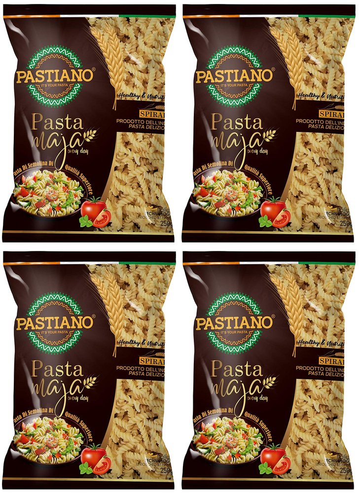 Pastiano Fusilli Maja- 250 Gms Packet- (Pack Of 4)