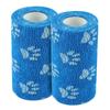 A-Tape Breathable Self Adhesive Cohesive Bandage for Humans & Pets (Dogs, Cats, Birds) Sports, Wrap, Athletic, Non Woven First Aid Medical, Wrist, Swelling (10 cm X 4.5 mtr, Pack of 2) Blue Paw view 1