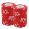 A-Tape Breathable Self Adhesive Cohesive Bandage for Humans & Pets (Dogs, Cats, Birds) Sports, Wrap, Athletic, Non Woven First Aid Medical, Wrist, Swelling (7.5 cm X 4.5 mtr, Pack of 2) (Red Paw) view 1
