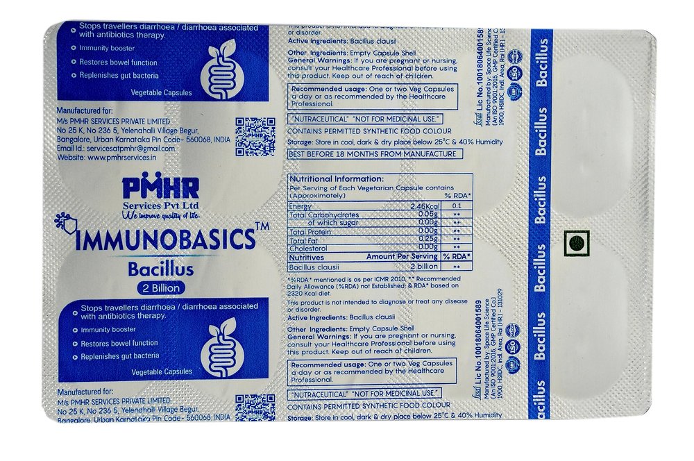 Bacillus clausii 2 billion cfu Capsules For Men And Women