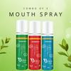 Qelica Mouth Spray with Ice Effect Oral Hygiene Fresh Breath Spray, Low Calories Ice Paan Chuski & Strawberry Ice & Ice Polar Mint Combo Pack of 3 10gm Each for Men and Women view 2