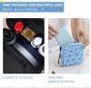 Favria Sanitary Napkin Storage Bag, Menstrual Pad Bag with Zipper, Napkin Storage for Purse, First Period Kit for Teens Girls, Storing Sanitary Pads for Women-Pad Bag Blue view 3