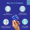 Bleu Vegan & 100% Natural Latex, 3-In-1 Condoms for Men | Dotted, Ribbed & Contour Shaped - 8 Count (Pack of 8) view 3