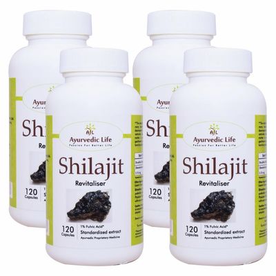Ayurvedic Life Shilaajeet Capsules (120 Capsules Pack of 4)