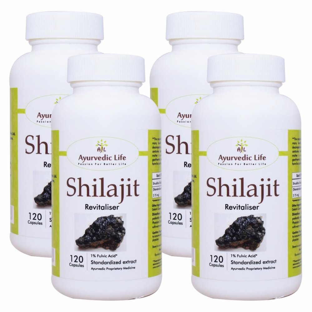 Ayurvedic Life Shilaajeet Capsules (120 Capsules Pack of 4)