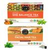 TEACURRY PCOS PCOD Facial Hair Removal Tea combo for women ((1 Mont Pack | 30x2 Tea Bags)) view 1