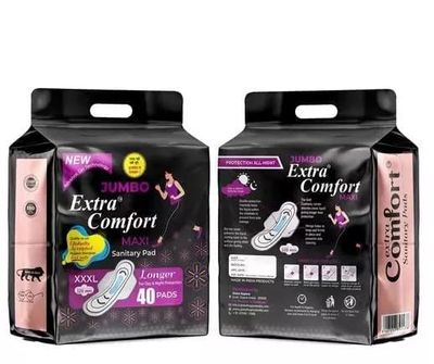 Deetto Extra Comfort XXXL 320 Mm Ultra Soft Thin Dry Cottony Sanitary Napkin Pad With Wing For Women, Girl Jumbo pack of 40 Pads Sanitary Napkins