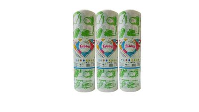 Fabby Food Wrapping Paper Roll | Plastic-Free, Greaseproof & Breathable Kitchen Paper for Roti, Paratha, Burgers & Wraps | Microwave Safe | Ideal for Packing, reheating & Serving (500G, Pack of 3)