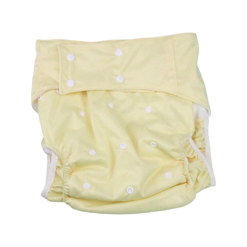 T.O.G. Adult Diaper Cover Nappy Cover Elastic Leg Part One Size for Seniors Adults Yellow