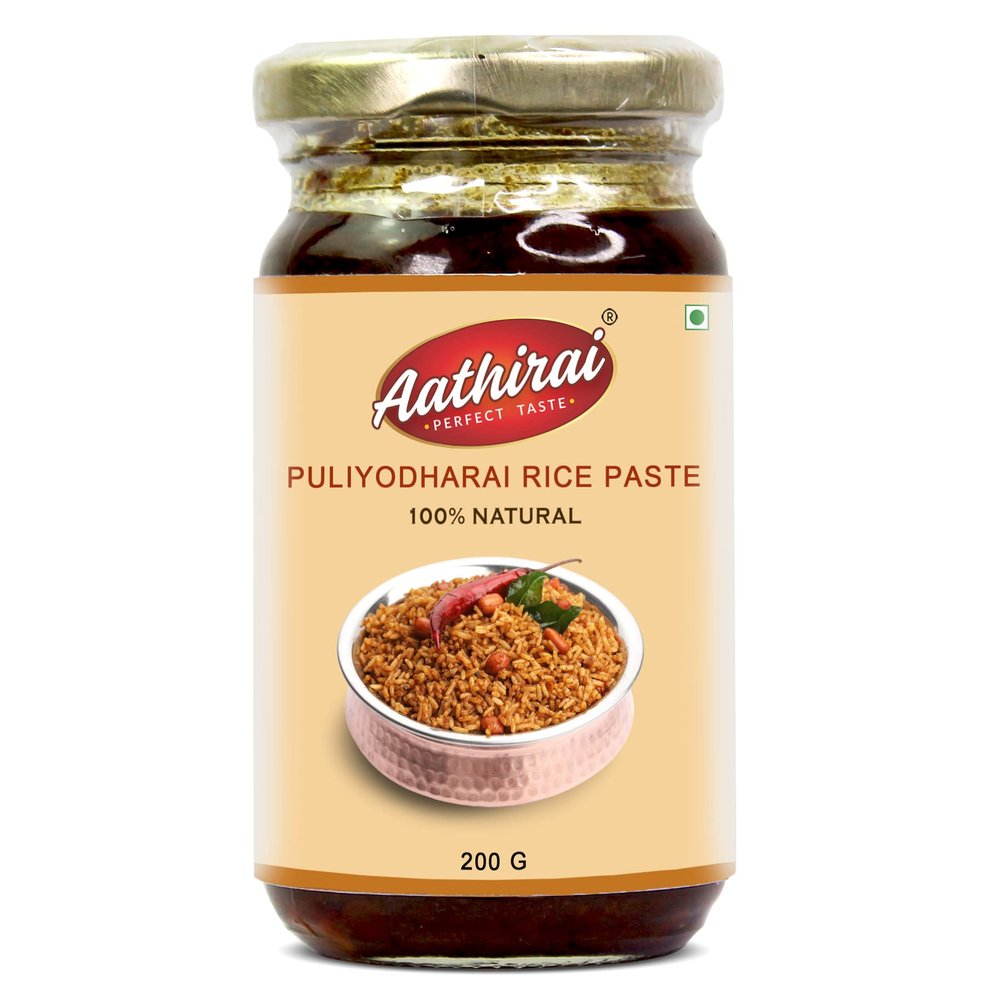 Aathirai Puliyodharai Rice Paste - 200 Gms | No Preservatives | No artifical flavour & colour|100% Natural and homemade paste
