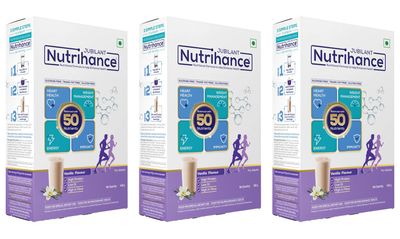 JUBILANT Nutrihance Nutritional Formula Help Enhance Health Nutrition Drink (3X400 G Vanillla Flavored)