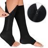 1 Pair Socks Zipper Leg Calf Sleeves Toeless for Running Hiking Climbing Driving Standing Flight Swelling Huaishu view 2