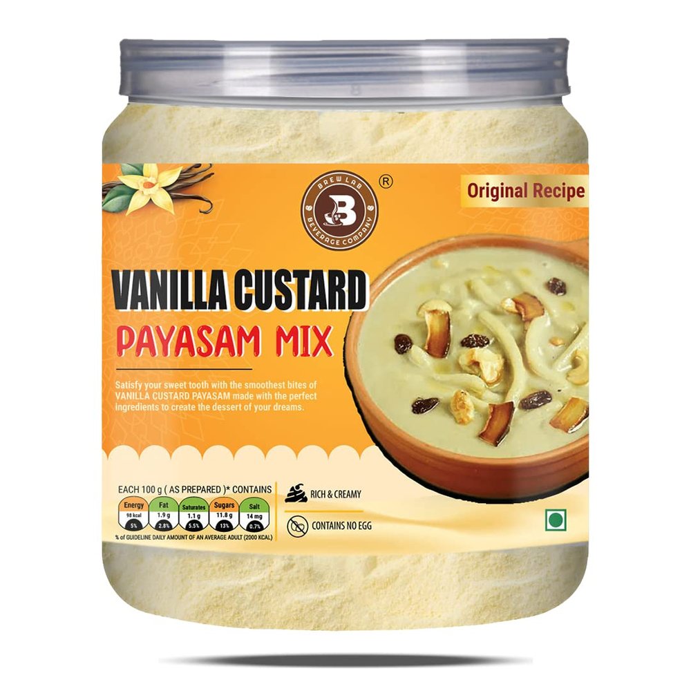Brew Lab Rich & Creamy Vanilla Custard Payasam Mix Perfect Ingredients to Create Dessert 250 g