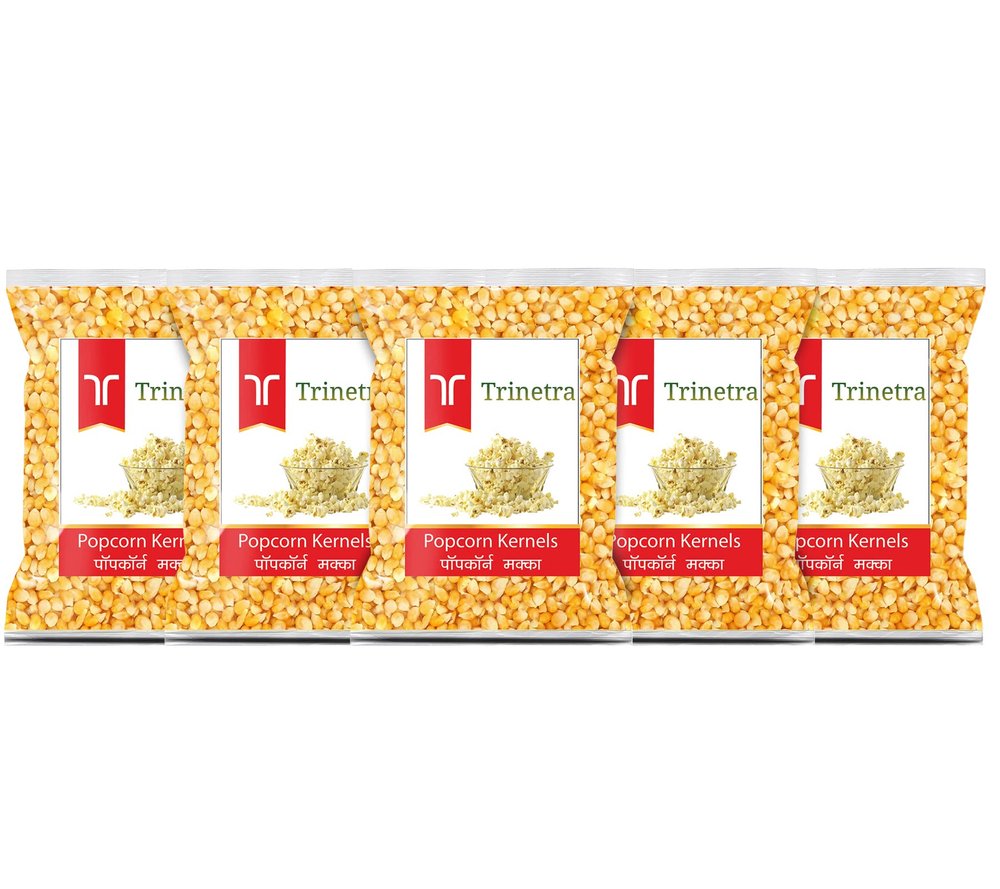 Trinetra Popcorn Kernels | Makka for Homemade Popcorn | 5kg (5 x 1kg)