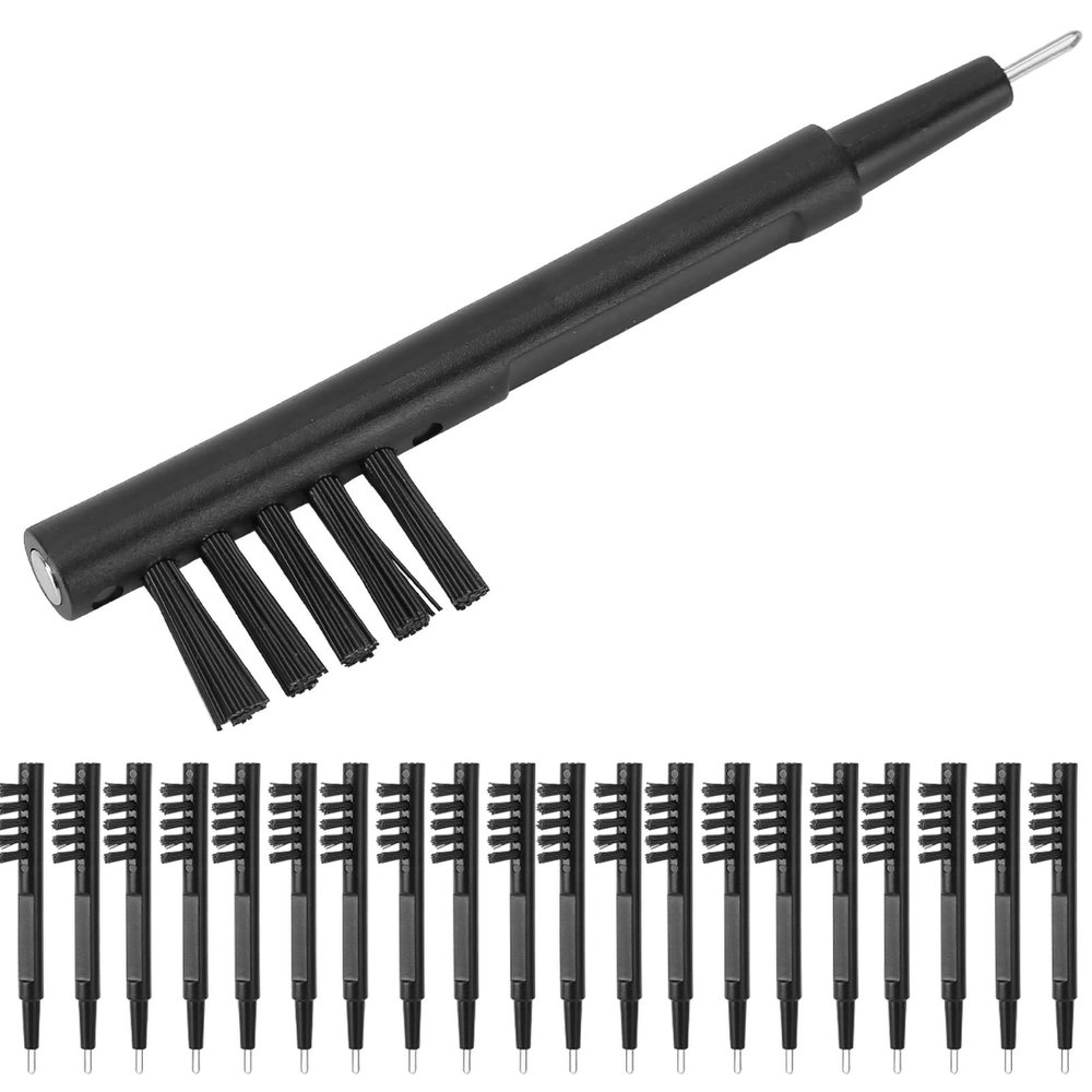 20pcs Hearing Aid Cleaning Brush, Hearing Amplifier Cleaning Brush with Wax Loop Magnet, Hearing Aid Accessory, Hearing Aid Cleaning Kits