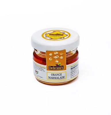 DELICASIA (SR's) Orange Marmalade 25gm X 72 Pcs GLASS JAR INSTITUTIONAl PACK. PORTION PACK. 77 YEARS OF TRUST