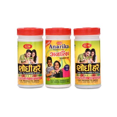 G.M. Shodhi Harre*2 and G.M. Anarika*1 (Pack of 3) 60 gm each