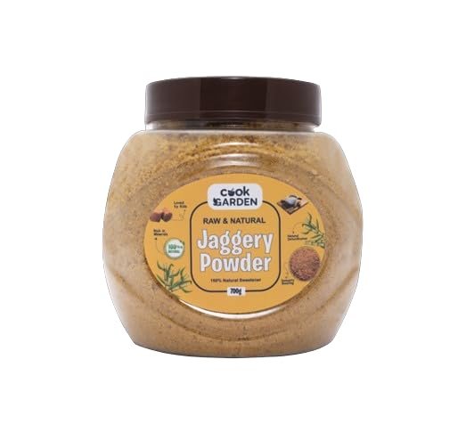 CookGarden Jaggery/Gud Powder - 700g Natural Sugar| No Preservatives Added | Unadulterated | Best Substitute for Sugar