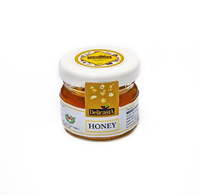 DELICASIA (SR's) Honey 25 gm (Pack of 72) Glass Jar Institutional Pack. Portion Pack. 77 Years of Trust