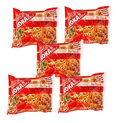 HRBS Free Oregano 50 Grams & Koka Tomato Flavour Noodles - 85gm (Pack of 5) Tasty Noodles with Inside flavouring Oil & Noodle Spices