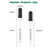 1ml Glass Pipette Dropper Graduated Eye Dropper for Liquid Medicine Essential Oil Laboratory, 20 Pack view 2