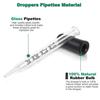 1ml Glass Pipette Dropper Graduated Eye Dropper for Liquid Medicine Essential Oil Laboratory, 20 Pack view 3