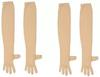 QRAFTINK Cotton Full Hand ARM Sleeves Gloves For Summer, Winter, Dust & Sun Protective beige color view 2