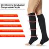 1 Pair Socks Men Women 20-30mmHg Open Toe Stockings Sleeves for Varicose Vein Swelling FANGKAI view 4