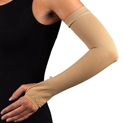 QRAFTINK  Women's and Men's Cotton Full Hand Arm Sleeves Gloves beige, Free Size Pack Of 1 Pair