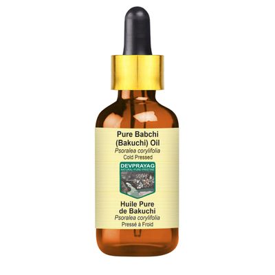 Devprayag Pure Babchi (Bakuchi) Oil (Psoralea corylifolia) with Glass Dropper | Cold Pressed | Natural | Undiluted | For Diluting Essential Oils | For Skin & Massage | Men & Women | 15ml