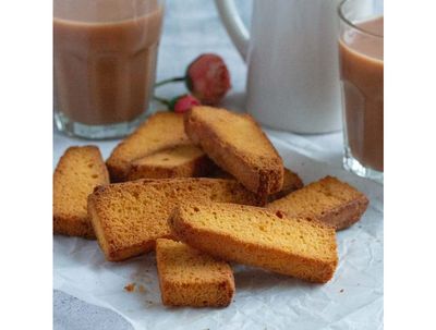 Healthy Diet Toast TEA Breakfast Rusk Toast Biscuit/Premium Butter Rusk/Toast-300g(150g*2Pac)