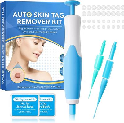 Sevia 2 in 1 Skin Tag Removal with Auto Skin Tag Remover Pen with 20 Micro and 20 Regular Skin Tag Bands, Safe and Painless Remove 2mm - 8mm Skin Tags, Painless Skin Tag Remover Kit