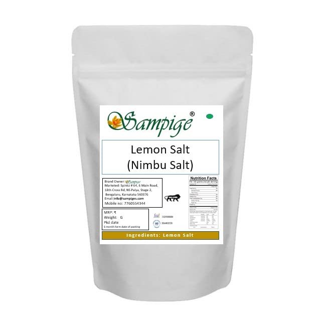 Sampige Lime salt| Citric acid | Lemon Sal |Nimbo salt |Zesty Gourmet Seasoning for Culinary Bliss - 900 Gram