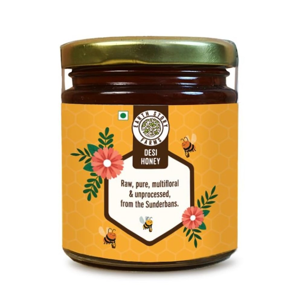 Earth Story Farms Natural Mangrove Honey 250g | Sundarban Forest Honey | 100% Pure, Raw & Unprocessed | No Sugar Adulteration | Wild Forest Honey | Natural Immunity Booster & Aids Digestion