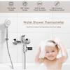 LED Digital 5~85C Shower Thermometer Self-Generating Real-Time Water Flow Temperature Monitor Thermometer with 360 Rotating Screen for Kids Elderly Pets FANGKAI view 2