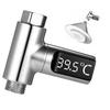 LED Digital 5~85C Shower Thermometer Self-Generating Real-Time Water Flow Temperature Monitor Thermometer with 360 Rotating Screen for Kids Elderly Pets FANGKAI view 4