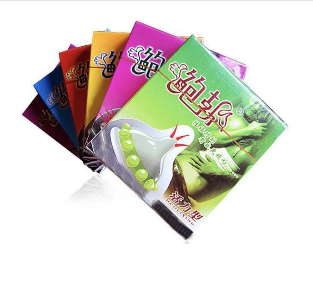 OSQUI 7 inch Exciting Unique Lubricated Ultra Ribbed Stimulated Smooth Excperince Condom For Men