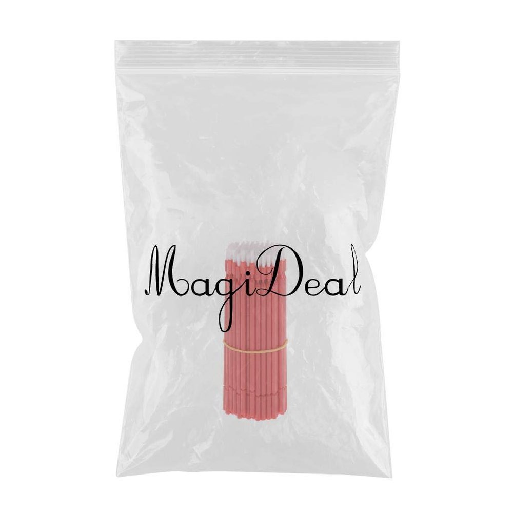 GAH 100 Pieces Dental Micro Applicator Brush Tooth Applicator Red